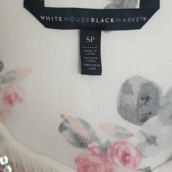 WHITE HOUSE BLACK MARKET SEQUIN OVERLAY TANK. ♥️♥️HOSTESS PIC♥️♥️ - Picture 5 of 6